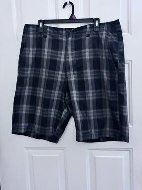 Champs Black and Gray Plaid Cargo Shorts - Multi Pocket